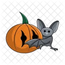 Bat Pumpkin Scary Icon