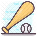 Bat Ball Baseball Equipment Baseball Tool Icon