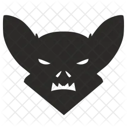 Bat, Face Icon - Download in Line Style Bat, Face Icon - Download in Line Style