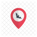 Bat Location Pin Icon