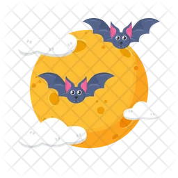 Bat moon  Icon