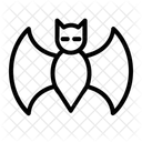 Bat nightmare outline Icon