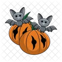 Bat Bat Pumpkin Scary Icon