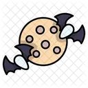 Bat with moon  Icon