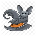 Bat Witch Hat Scary Icon