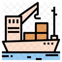 Expedition Bateau Logistique Icône