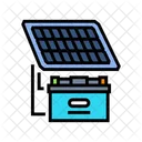 Bateria Solar Panel Icono