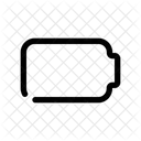 Bateria Vacia Sin Una Linea Una Linea Icono