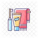 Bath Time Shower Time Toothpaste Icon