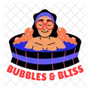 Bath Time Bubble Bath Spa Icon