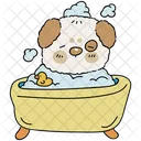 Dog Bathing Washing Icône