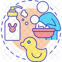 Bathing newborn  Icon