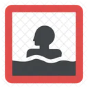 Bathing Spot Sign  Icon