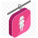 Female Bathroom Sign Icon