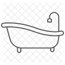 Bathtub Grey Thin Line Icon Icon