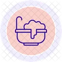 Bathtub Color Circle Icon Icon