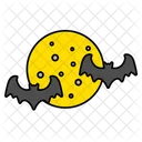 Bats Moon Halloween Icon