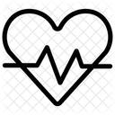Cardiogramme Ecg Battement De Coeur Icône