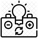 Batterie Gluhbirne Aufladen Symbol