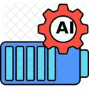 Chargement Par Intelligence Artificielle Batterie Mobile Stockage Denergie Icône