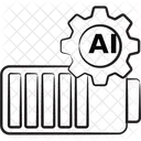 Chargement Par Intelligence Artificielle Batterie Mobile Stockage Denergie Icône