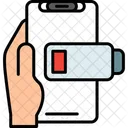 Batterie Faible Telephone Portable A La Main Batterie Icon