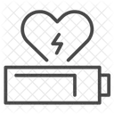 Digital Detox Battery Heart Icon