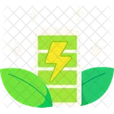 Battery Electric Leaf Icon