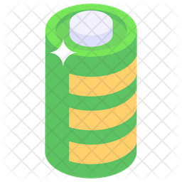 Battery Cell Icon - Download in Isometric Style