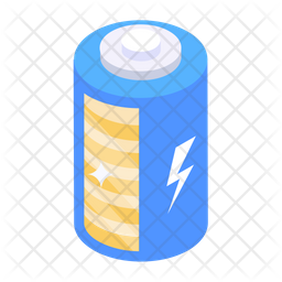 Battery Cell Icon - Download in Isometric Style