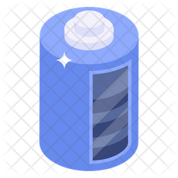 Battery Cell Icon - Download in Isometric Style