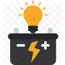 Battery Charge Bulb Energy Icon