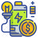 Battery Charging Money  Icon
