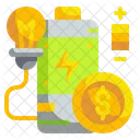 Battery Charging Money Battery Charging Icon