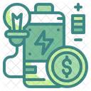 Battery Charging Money  Icon