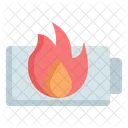 Battery Fire Fire Warning Icon