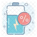 Mobile Power Battery Usage Inductive Charging Icon