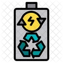 Battery Recycle Electric Station Energy Plant Icon