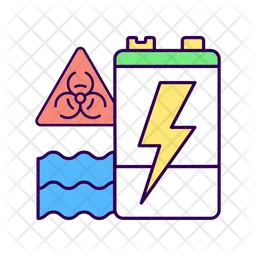 Battery water contamination threat  Icon