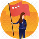 Battle Flag Star Flag Red Flag Icon