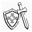 Battle Shield Combat Warfare Icon