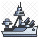 Battleship Warship Cannon Icon