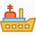 Battleship Military Ship Icon