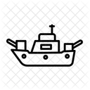 Battleship Warship Military Ship Icon