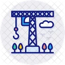 Bau Baustelle Kran Symbol