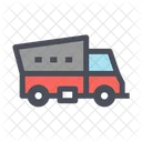 Bau LKW Muldenkipper Fahrzeug Symbol