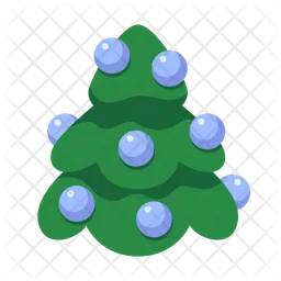 Baubles Christmas tree  Icon