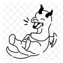 Herzhaftes Lachen Lachender Drache Lustiger Drache Symbol