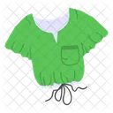 Bauchfreies Top Geknotet Hemd Symbol