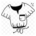 Bauchfreies Top Geknotet Hemd Symbol